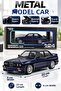 Bmw E30 M3 1:24 Metal Model Toy Car 22 cm Openable Door Hood Trunk Navy Blue