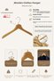 Wooden M002-Ç 38cm Women-Youth Clothes, Blouses, Shirts Hanger 4 Pieces