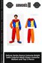 Delux Series Dance Outfit Shiny Satin Colorful Adult Clown Costume Bottom Top 2 Pieces