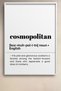6 Piece Bar Dictionary Drink Definitions Framed Chart Set Cocktail Posters Bar Decor Six12 - 6