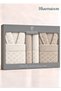 Valenty Midye Jacquard Boxed Bathrobe Set 6 Pieces |   Dowry Chest |   Boxed |   Bathrobe |   Hair Towel |   Bath Towel |