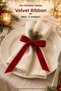 Red Velvet Ribbon 2 cm 5 Meters Christmas Gift Wrapping and Decoration - 4
