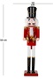 Christmas Ornament Lead Soldier Nutcracker Ringing Bell Red-White 50 Cm. - 5