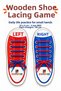 Wooden Shoe Tying Game – Right and Left Hand Tutorial Lacing Educational Activity Toy