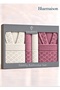 Valenty Midye Jacquard Boxed Bathrobe Set 6 Pieces |   Dowry Chest |   Boxed |   Bathrobe |   Hair Towel |   Bath Towel |