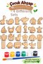 24-Piece Wooden Painting Figures Sea Animals Princess and City Set with Acrylic Paints and Brush Gift Set