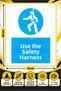 İsg Warning Sign Use Safety Belt Sticker Label 16X24 cm