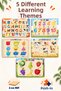 Wooden Educational Learning Puzzle Set of 5 – Alphabet, Numbers, Geometric Shapes, Vegetables and Animals - 3