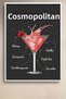 Cosmopolitan Cocktail Recipe Black Floor Framed Artwork Cocktail Poster Bar Kitchen Decor Kok49 - 2