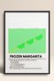 Frozen Margarita Cocktail Recipe Lime Framed Art Cocktail Poster Kok47 - 3