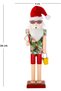 Christmas Ornament Lead Soldier Nutcracker with Shirt and Christmas Hat Red-Green 38 Cm. - 5