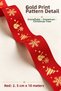 New Year's Gold Printed Red Ribbon 2.5 cm 10 Meters Gift Packaging and Decoration - 2