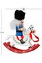 Christmas Ornament Lead Soldier Rocking Horse Blue-White 15 Cm. - 5
