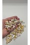 Plastic Trapezoid Pearl Gilded 75Pcs - 2