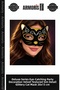 Delux Series Eye-Catching Party Ornament Velvet Textured Glitter Detailed Sparkling Cat Mask 20X13 cm