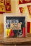 Yellow Red Fan Decoration Deluxe Set Black Felt Letter Board Stand Balloon Chain Set of 7 Transparent Balloons with Stands - 3
