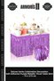 Delux Series Celebration Ornament Self-Adhesive Purple Metalized Tasseled Table Skirt – 75 X 275 cm