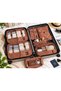 7-Piece Luggage Organizer Bag Set – Travel Suitcase Organizer, Zippered Mesh Clothing, Shoe, and Makeup Bag