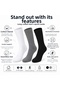 Night Men's Sports Socks 12 Pairs, Combed Cotton Long Socks with Towel Support on the Sole - 5