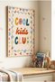 1 Piece Real Wood Framed Colorful Cool Kids Club Themed Wooden Painting - Children's and Baby's Room and Home Decoration Painting - 2