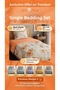 Single Cotton Ranforce Duvet Cover Set - Stylish Patterned (160X220 cm Duvet Cover, 160X240 cm Bed Sheet, 50X70 cm Pillowcase) - 5