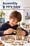 3D Paintable Wooden Galata Tower Model DIY Educational Toy - 4