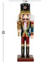 Christmas Ornament Lead Soldier Nutcracker with Sword Claret-Red-Blue 25 Cm. - 5