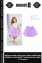 Delux Series Party Gift School Outfit Lilac Children's Tutu Skirt - Lined Princess Skirt 3-10 Years Old