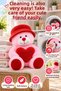 50 cm Plush Teddy Bear with Hat and Heart Pink Red Hat Soft Toy Bear with Children's Room Decoration - 6