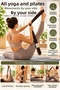 Yoga Pilates Belt Natural Cotton 200X5 cm Brown Stretching Strap - 8