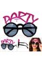 Delux Series Costume Detail Event Accessory Sparkling Design Fuchsia Glitter Party Written Party Glasses - 2