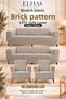 Lycra Fabric Brick Pattern 3311 Sofa Cover |   Sofa, Armchair Cover |   Washable, Flexible (1 Piece)