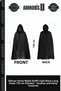 Delux Series Nightwear Light Drape Black Long Cape 120 cm Hooded – Cosplay and Party Costume
