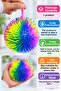 Tasseled Stress Ball Multi-Colored Soft Flexible Sensory Toy with Ring Children's Toy Without Light Single Piece - 4