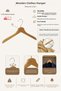 Wooden M002-Ç 38cm Women-Youth Dress, Blouse, Shirt Hanger 50 Pieces