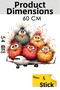 Cute & Funny Birds Adhesive Foil Sticker for Kitchen Countertop and Stove Back (60 X 54 cm) - Model 15 - 5