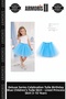 Delux Series Celebration Tulle Birthday Blue Children's Tutu Skirt – Lined Princess Skirt for Ages 3-10