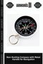 Compass Stainless Steel Metal Compass with Handle Equipment Guiding Tracker