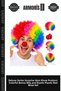 Delux Series Surprise Item Show Product Colorful Bonus Hair and Elastic Plastic Red Nose Set