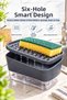 Sponge Holder Dish Soap Detergent Container with Push Button and Hole Dryer Stand Kitchen Sink Organizer - 8