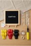 Yellow Red Fan Decoration Classic Set Black Felt Letter Board Stand Balloon Chain Hand Pump Fan Set - 3