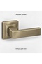 Riva Antique Yellow Square Rosette Yale Steel Exterior Door Handle, 1 Set (2 Handles) - 4