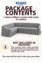 Bürümcük Fabric 5-Seater L Corner Sofa Cover with Skirt - 6