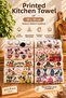 Kitchen Towel Printed 30X50 2 Pieces Drying Cloth Hand Towel - 3