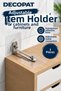 Luxury 3-Piece Adjustable Item Stabilizer with Transparent Adhesive Base Metal Furniture Safety Device - 2
