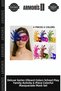 Delux Series Vibrant Colors School Show Family Activity 6-Piece Colorful Prom Mask Set
