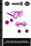 Delux Series Style Glasses Fun Gift Night Accessory Disco Bulk Party Glasses with Earrings Pink Color