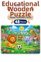 48 Pieces Cheerful Football Players Themed Puzzle Children's Educational Puzzle Game 27.5X19.5 cm