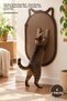 4 Pieces Cat Ear Scratching Mat – Oval Design, 100% Natural Jute, Floor-Friendly, Scratching Mat Cat Scratcher