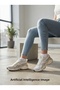 Charge Run White - Beige - Gray Women's Sneaker - 8